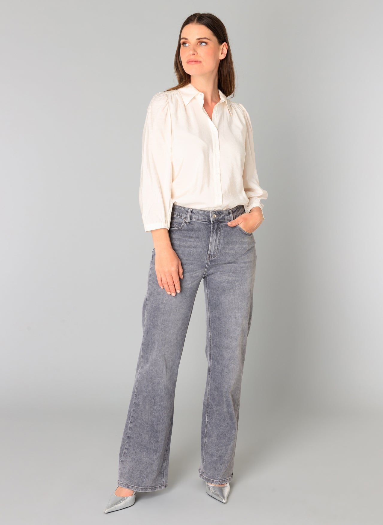 Rabea Essential | Grauer Denim
