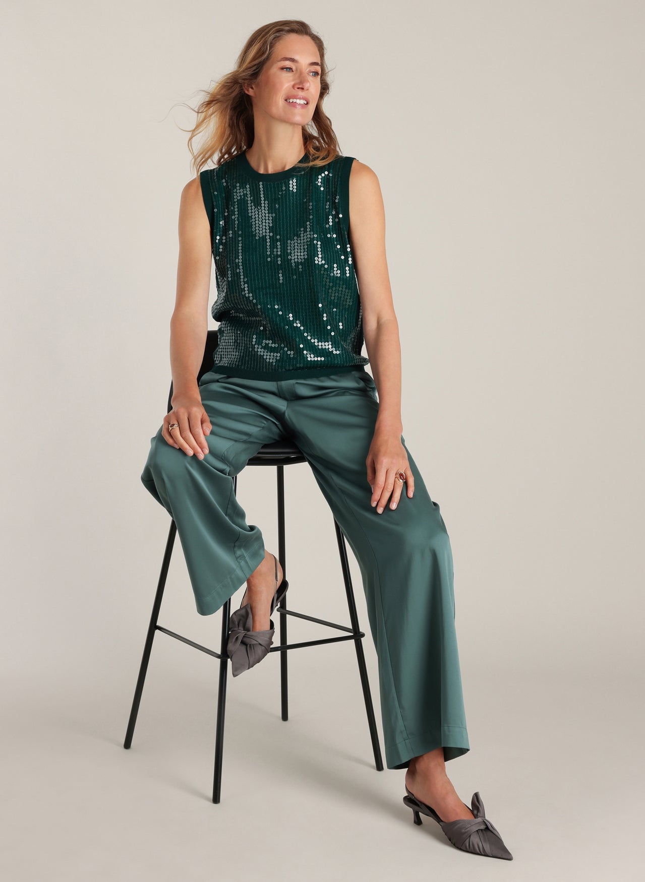 Delmira | Teal Green