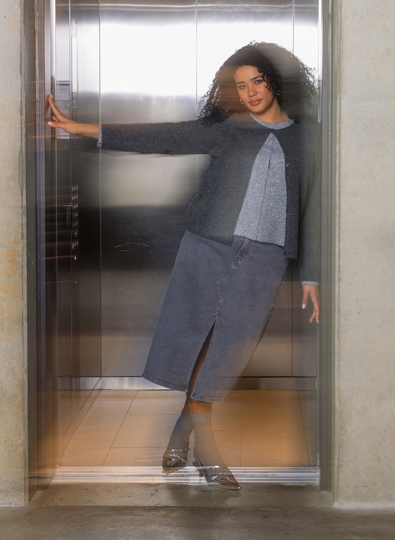 Freda | Dunkelgrau/Melange