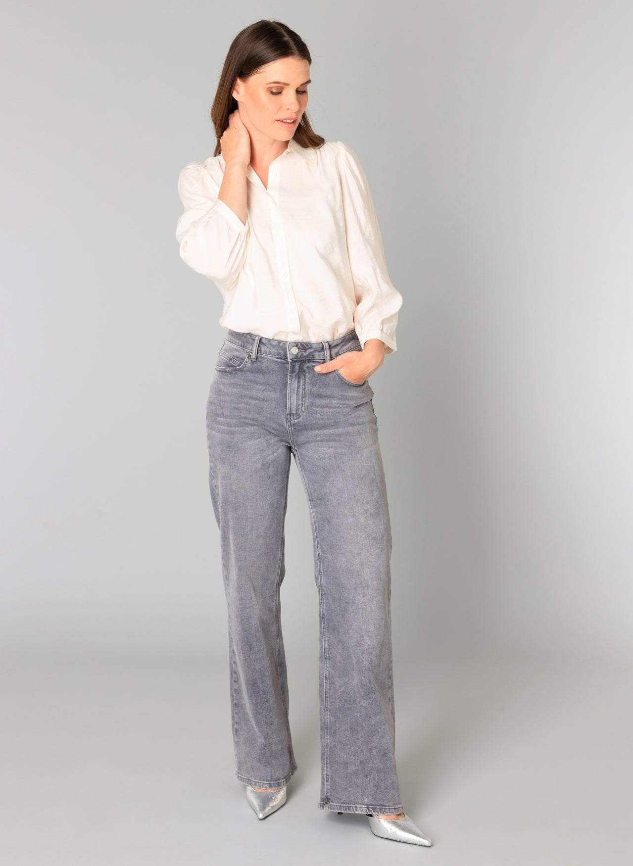 Rabea Essential | Grauer Denim